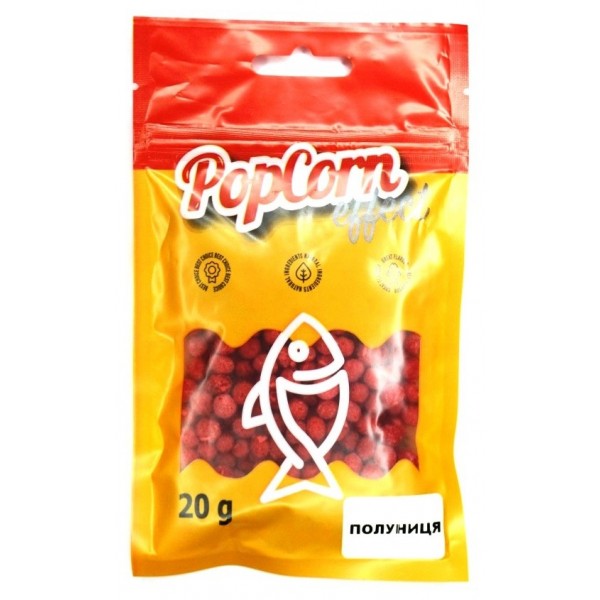 Рыбацкое воздушное тесто, пылящее, Start Fishing Pop Corn Effect, Клубника, 7мм, 20г